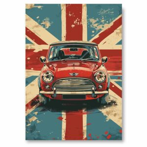 Affiche Mini Cooper Union Jack - 30 x 40 cm