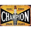 Plaque métal - Champion Bougies - 20 x 30 cm