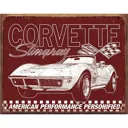 Plaque métal - Corvette 1969 Stingray - 30 x 40 cm