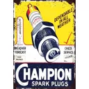 Plaque métal - Champion Spar Plugs - 20 x 30 cm