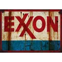 Plaque métal - Exxon - 20 x 30 cm