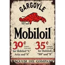 Plaque métal - Mobiloil - 20 x 30 cm