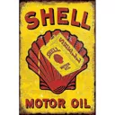 Plaque métal - Shell Motor Oil - 20 x 30 cm