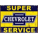 Plaque métal - Chevrolet Super Service - 30 x 40 cm