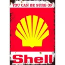 Plaque métal - Shell - 20 x 30 cm