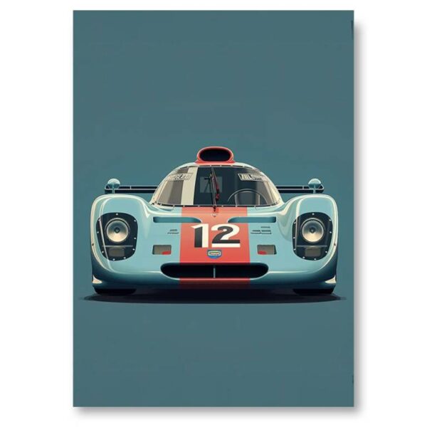 Affiche Porsche 917 - Flat Design - 30 x 40 cm