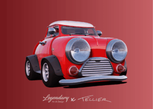 Carte postale Mini Cooper Rouge - Collec'toon #01