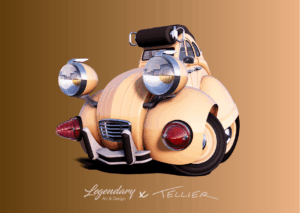 Carte postale Citroën 2CV beige - Collec'toon #12