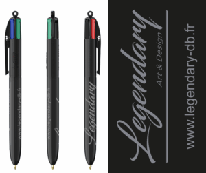 PREVENTE - Stylo BIC 4 couleurs - Legendary - Collector Metallic Foil - Silver Edition