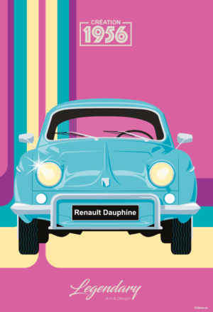 Magnet Renault Dauphine Bleue