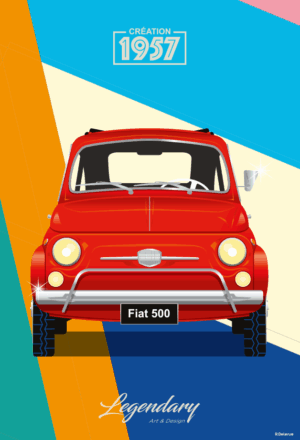 Magnet Fiat 500 Rouge