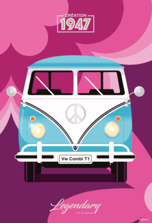 Magnet Combi VW Bleu