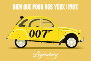Magnet 2CV Jaune - Rien que pour vos yeux