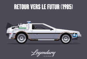 Magnet DeLorean - Retour vers le Futur