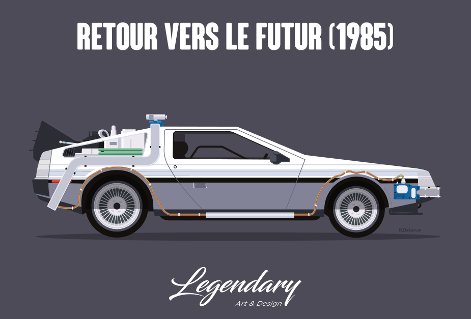 Magnet DeLorean - Retour vers le Futur