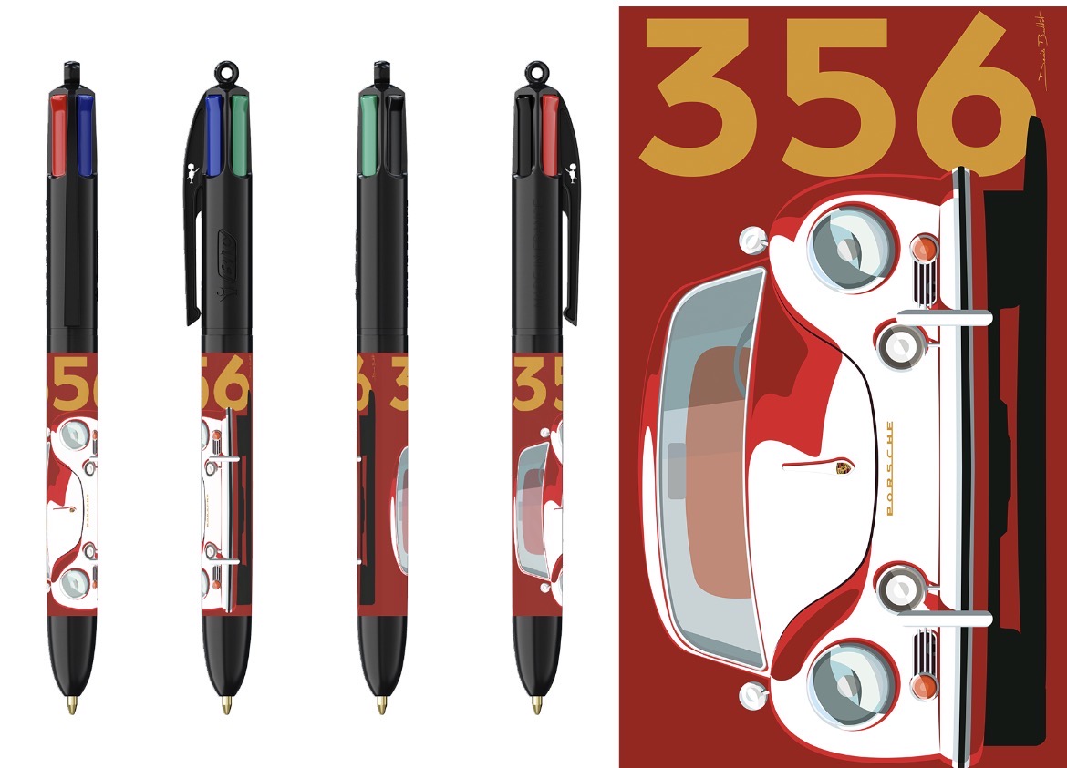 Stylo BIC 4 couleurs - Porsche 356