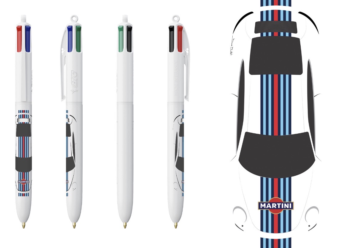 Stylo BIC 4 couleurs - Porsche 911 Type 991 Martini
