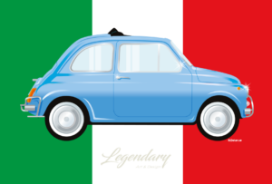 Magnet Fiat 500 - Bleue
