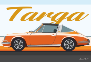 Magnet Porsche Targa - Orange