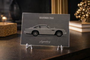 Plexiglass Aston martin DB5 - "Goldfinger" - Format Carte Postale