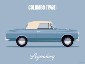 Affiche Peugeot 403 Cabriolet - Columbo - 30x40 cm