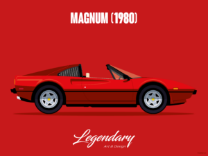 Affiche Ferrari 308 GTS - Magnum - 30x40 cm