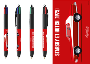 Stylo BIC 4 couleurs - Ford Gran Torino - Starsky & Hutch -  (Pré-Vente - Disponible en Mai)