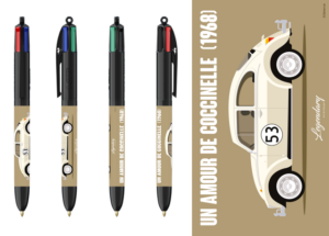 Stylo BIC 4 couleurs - Un Amour de Coccinelle -  (Pré-Vente - Disponible en Mai)