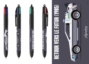 Stylo BIC 4 couleurs - DeLorean - Retour vers le futur -  (Pré-Vente - Disponible en Mai)