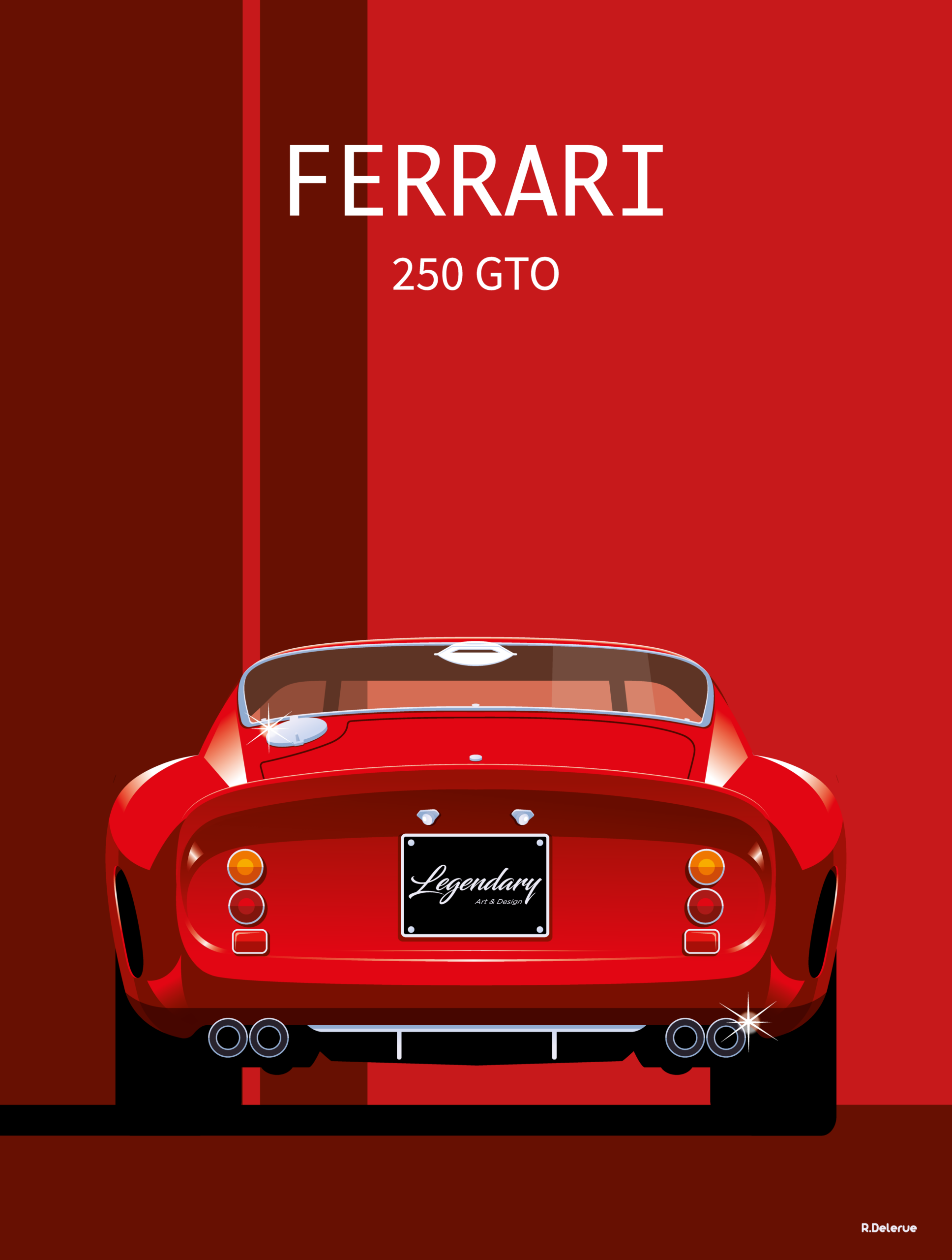 Affiche Ferrari 250 GTO - 30x40 cm