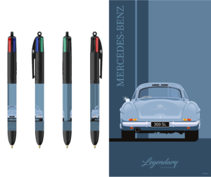 Stylo BIC 4 couleurs - Mercedes 300 SL - Vue arrière