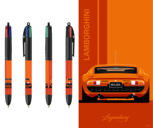 Stylo BIC 4 couleurs - Lamborghini Miura- Vue arrière