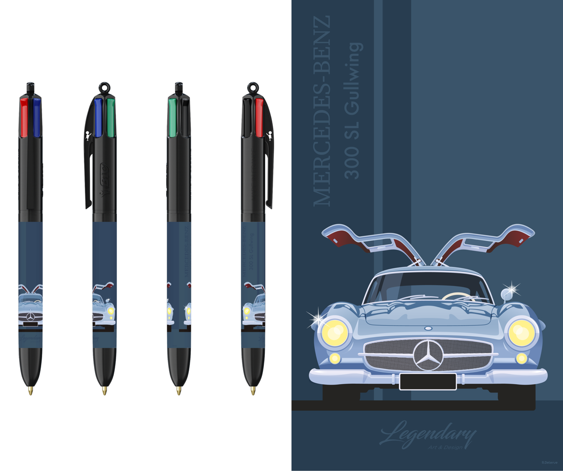 Stylo BIC 4 couleurs - Mercedes 300 SL Gullwing