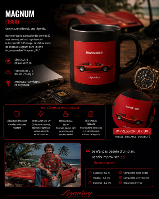 Mug noir céramique "Magnum" - 350 ml – Image 2