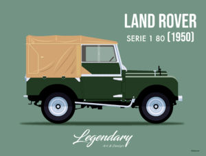 Affiche Land Rover Série 1 80 - 1950 - 30x40 cm