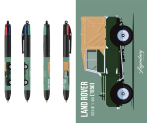 Stylo BIC 4 couleurs - Land Rover - Série 1 80 - 1950