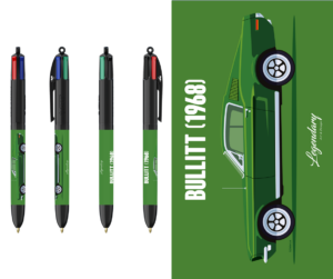 Stylo BIC 4 couleurs - Ford Mustang Fastback - Bullitt