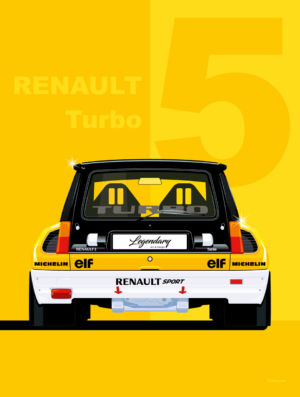 Magnet Renault 5 Turbo - Vue Arrière