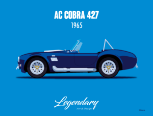 Affiche Ford AC Cobra - 1965 - 30 x 40 cm