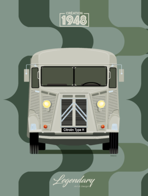 Affiche Citroën Type H - 1948 - 30 x 40 cm