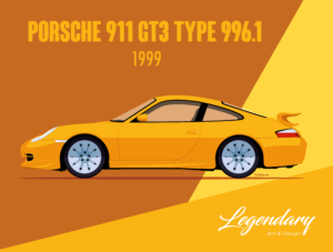Affiche Porsche 911 GT3 Type 996.1 - 1999 - 30 x 40 cm