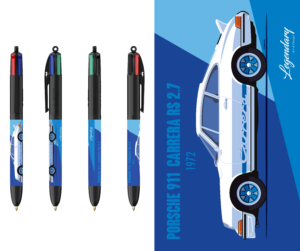 Stylo BIC 4 couleurs - Porsche 911 Carrera RS 2.7  - 1972