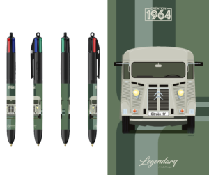 Stylo BIC 4 couleurs - Citroën HY - 1964