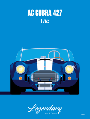 Affiche Ford AC Cobra - 1965 - Face - 30 x 40 cm