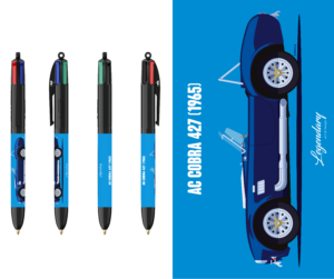 Stylo BIC 4 couleurs - Ford AC Cobra - 1965 - Profil